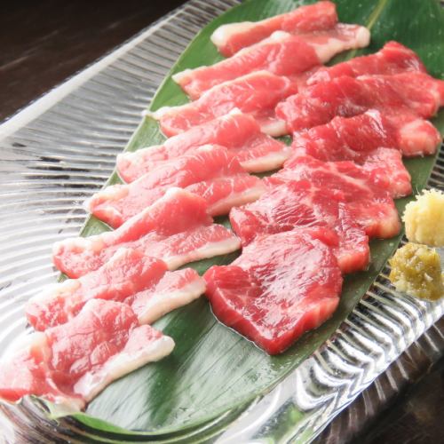 Horsemeat sashimi from Kumamoto Prefecture