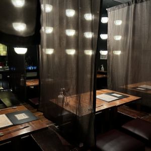 인기의 오르기 파고 고타츠석! 2명, 4명, 6명, 최대 12명까지 대응 가능!옆과 커튼으로 칸막이를 넣을 수 있습니다!