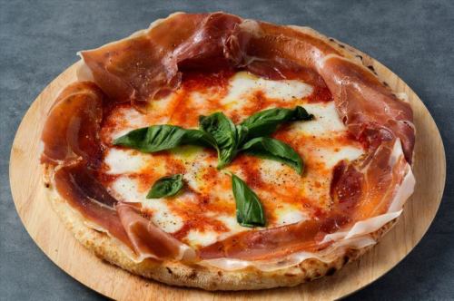 Homemade Neapolitan pizza made with handmade dough