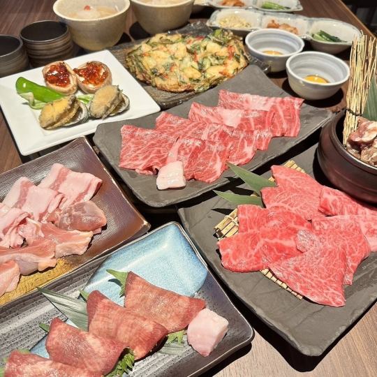 1500円OFF【焼肉定番コース】厳選和牛と焼肉を楽しむ2時間飲み放題付 定番コース 6500円→5000円