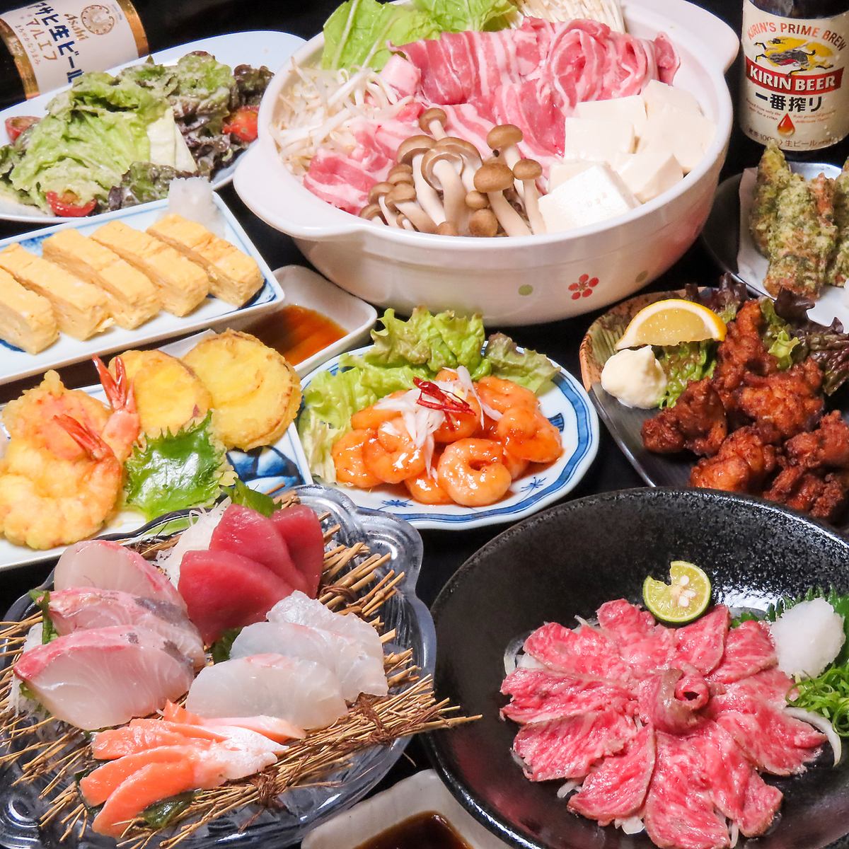 飲み放題付き4000円コースございます！個室空間でご宴会を！