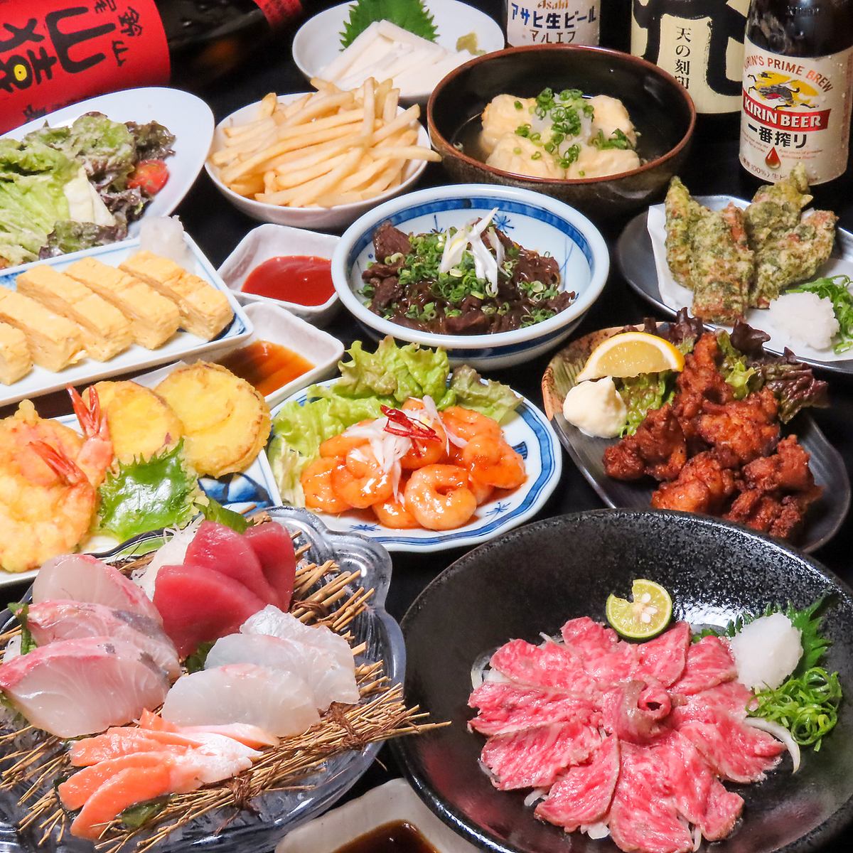 完全個室で宴会も承っております！飲み放題付きコース4000円～！