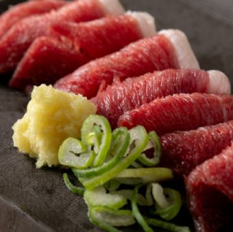 近江牛ハツ刺し/河内鴨ロースお造り