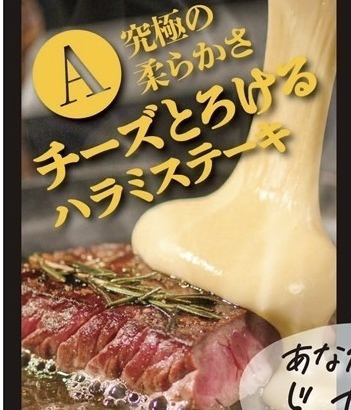 チーズとろけるハラミステーキ