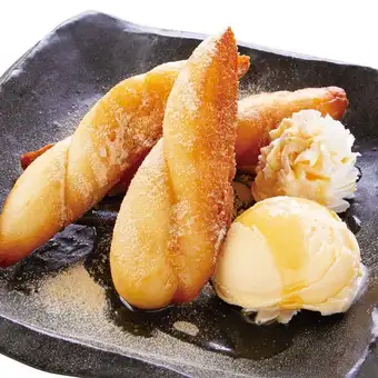 吾平のきなこパンにアイスを添えて