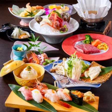 Enjoy black-throated fish and blowfish! Kaga Hyakumangoku Premium Course [120 minutes all-you-can-drink with sake] 9,000 yen ⇒ 8,000 yen