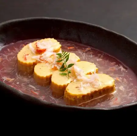 蟹あんかけ出汁巻き玉子
