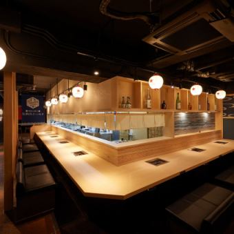 お1人様でも気軽に飲みに来れるカウンター席