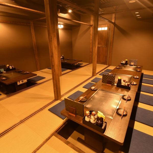 A digging kotatsu seat for up to 30 people.The digging kotatsu private room can accommodate up to 30 people.It is a calm space and is ideal for company banquets and launches.* Please contact the store for the number of people at any time.