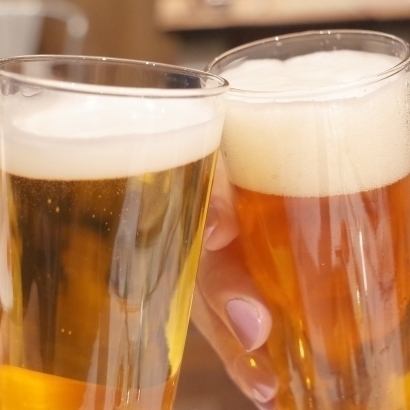 【アラカルトの注文可能！】生ビール付き単品飲み放題コース！2480円！
