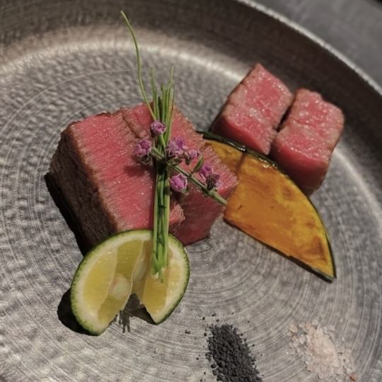 ≪ 55プレミアムコース ≫ 全8品 厳選したシャトーブリアンや季節を感じられる逸品の数々に舌鼓