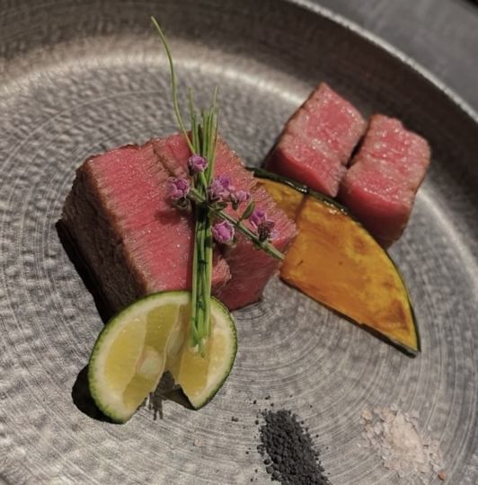 ≪ 55プレミアムコース ≫ 全8品 厳選したシャトーブリアンや季節を感じられる逸品の数々に舌鼓