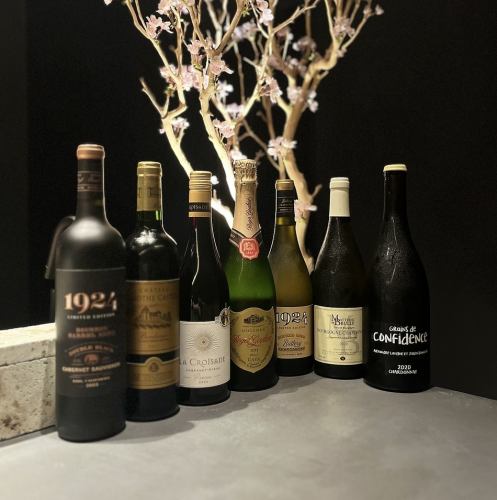 ワイン、ウイスキーなど様々なドリンクメニューを。