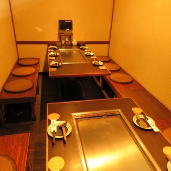 A semi-private room space surrounded by walls ♪ You can use it as a private room for 9 people or more ◎