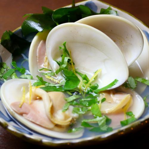 [Course example] Steamed clams with sake
