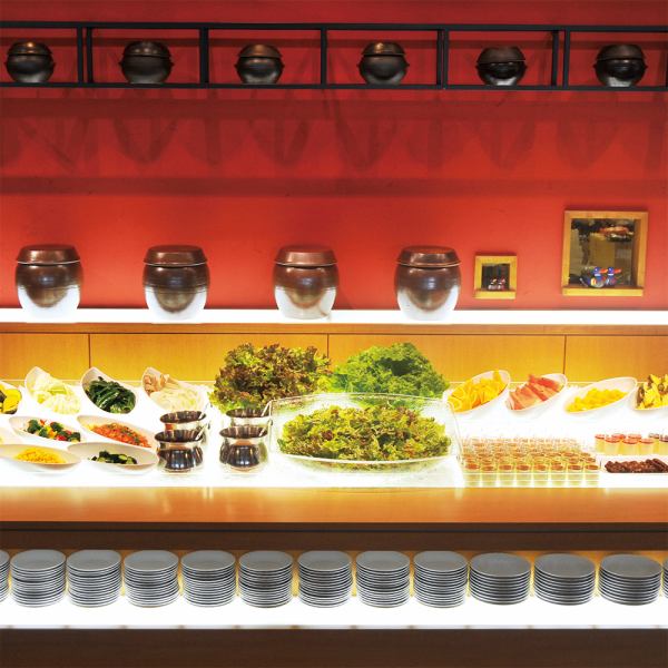 [All-you-can-eat course with seasonal vegetable salad bar] High-quality & satisfying all-you-can-eat menu ☆ Seasonal salad bar & dessert ☆ All-you-can-drink is also available.