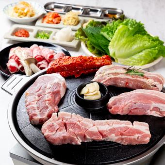 お料理のみ【選べるサムギョプサルと韓国鍋コース】選べる6種の肉と5種の鍋◇4500円(税込)