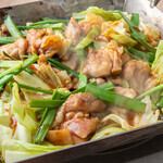 【ビール付飲み放題】＜名物ちりとり鍋コース＞4,000円（税込4,400円）