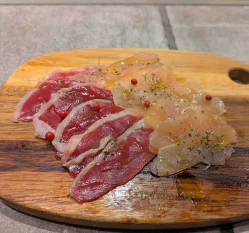 鴨と地鶏の生ハム2種盛り合わせ