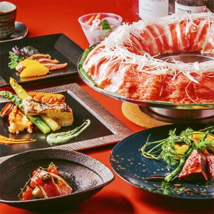 【3H食べ飲み放題◆全190種類 】3種の肉祭り"肉炊きしゃぶしゃぶ和食料理 6000円⇒5000円 (込)