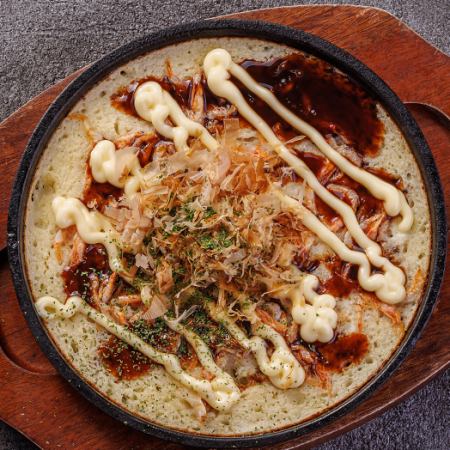 桜海老と長芋の鉄板焼き