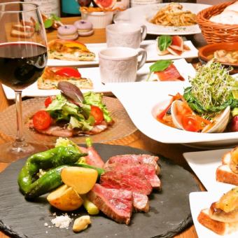 【ディナーお料理のみ】ビストロクーのおまかせシェアコース（ドリンク別）4000円