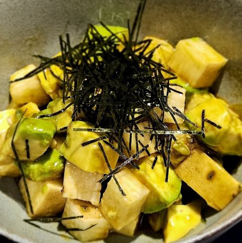 長芋とアボカドのわさび和え