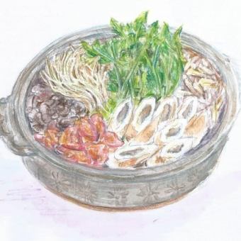 Seasonal hot pot course 5,000 yen (tax included) *The hot pot will change depending on the time of reservation.