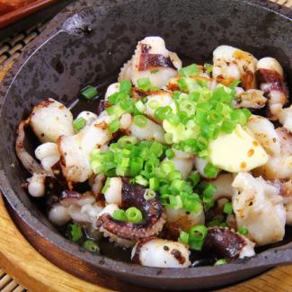 Grilled squid lower leg butter