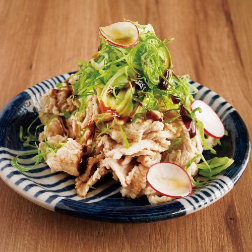 Cold pork and leek shabu-shabu