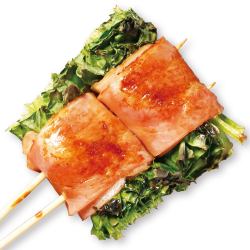 Bacon-wrapped spinach