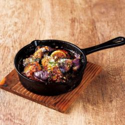 Grilled mapo tofu with eggplant and cheese