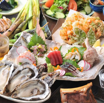 【牡蠣付きプレミアムコース8品8000円】人気コースに牡蠣も入った飲み放題付きプレミアムコース