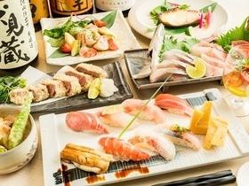 「プレミアム飲み放題付き」海月コース　7500円　　（料理5000円＋飲み放題2500円）