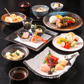【クーポン有】お造りや名物のおでん、豪華なデザートまで楽しめる「松コース」（税込11,000円）