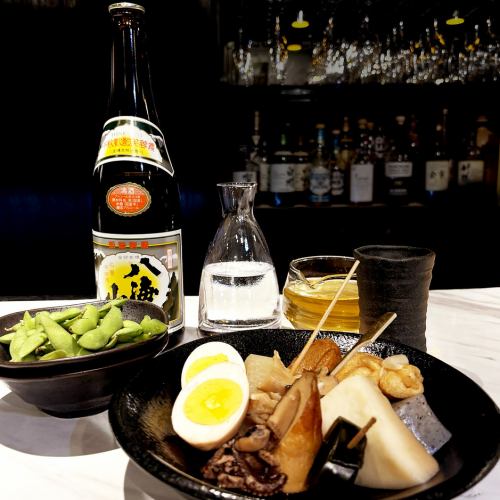 おでん盛り合わせ(おでん14種、日本酒一合、おつまみ)