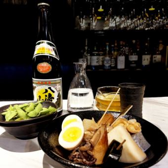 おでん盛り合わせ(おでん14種、日本酒一合、おつまみ)