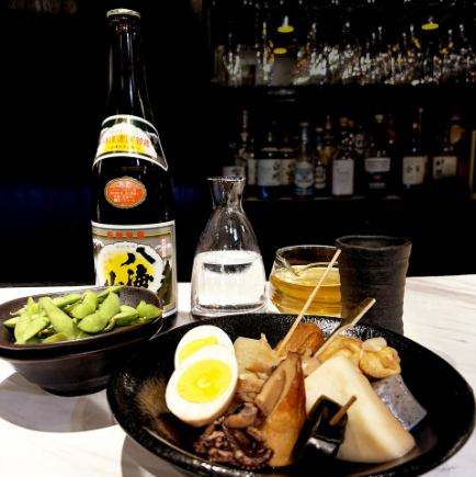 おでん盛り合わせ(おでん14種、日本酒一合、おつまみ)