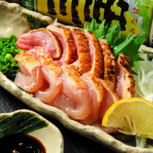 red chicken sashimi
