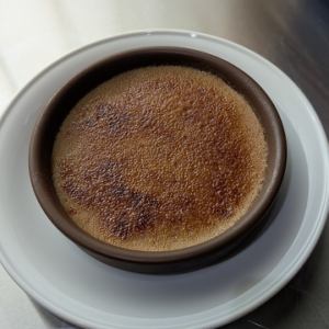 マンチェゴチーズと栗のブリュレ