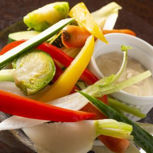 Bagna cauda 配彩色蔬菜