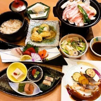 １２０分飲み放題付・鯛の釜炊き御飯付き旬菜コース