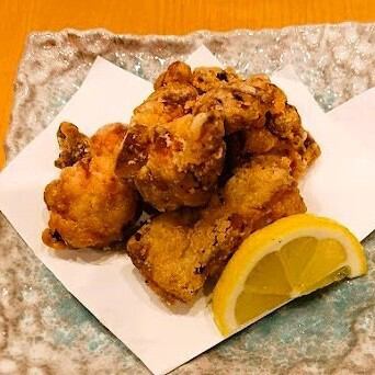 Deep fried Daisen chicken with fragrant sesame oil