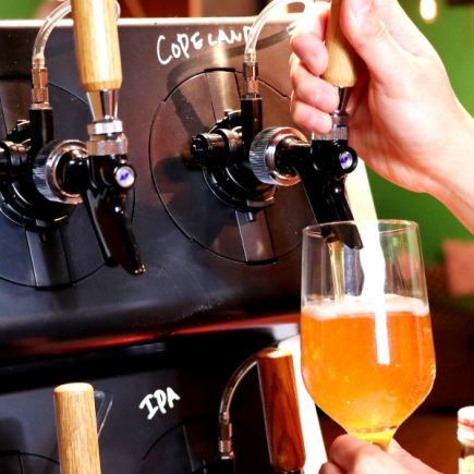 クラフトビール2種&ブラウマイスターも2H飲放◎肉盛りプレート付全7品【NANDOビアコース】4500円