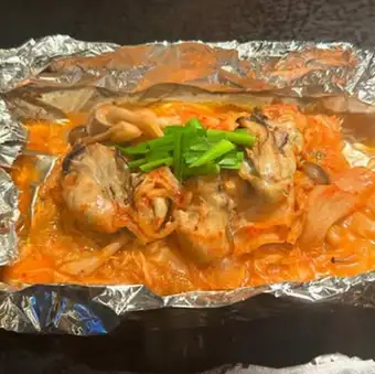 Spicy Oyster Stew (with Kimchi, Mushrooms, and Chives)