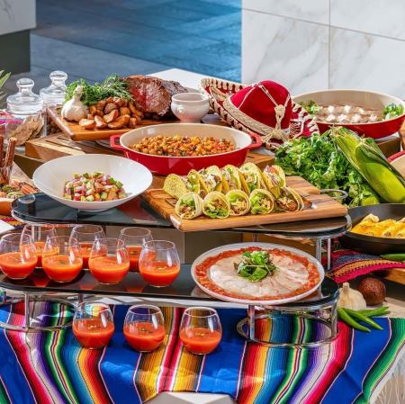 A full buffet of delicacies from around the world