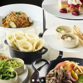 <Dinner> Ladies' Party Plan [Reservations available for 2 or more people] + 1 glass of sparkling wine and all-you-can-drink coffee and tea