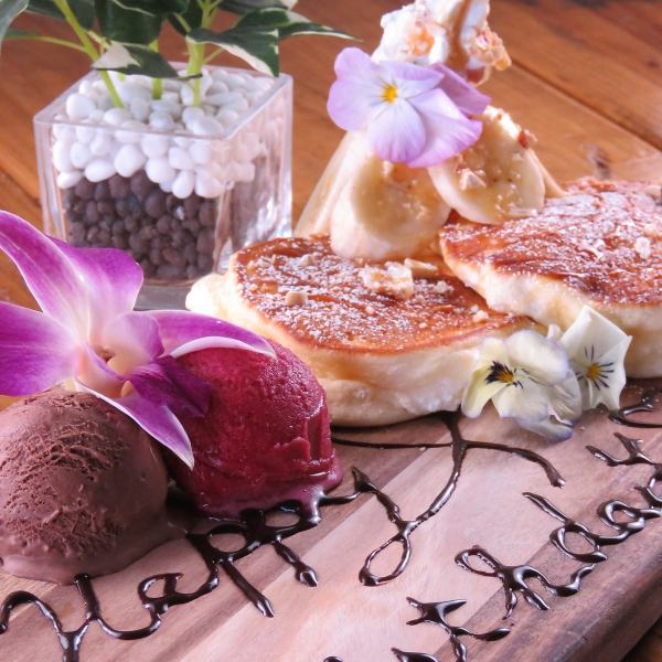 附贈鬆軟舒芙蕾鬆餅的可愛留言盤♪生日·紀念日用◎週年紀念套餐4,730日元