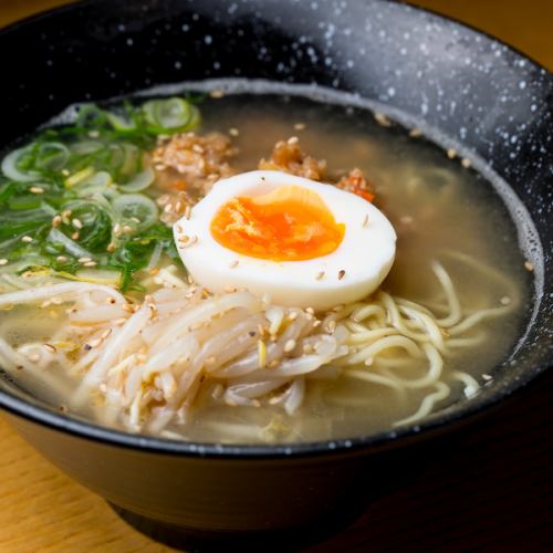This is the real deal at a Yakitori restaurant! You can't go home without trying this! "Toriharu Shime Ramen"