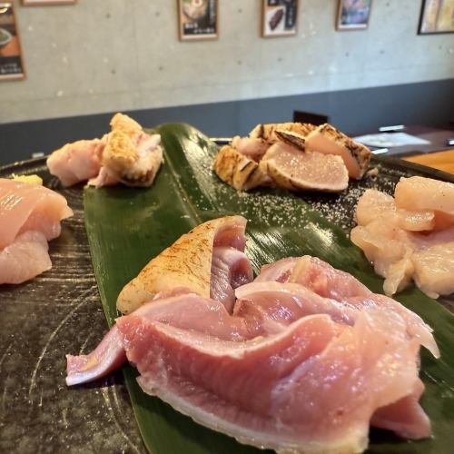 鹿児島直送。鶏のお造り